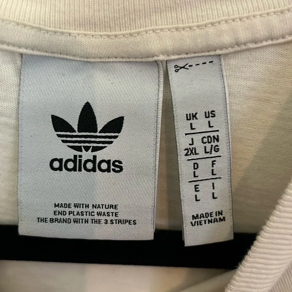 Adidas Trefoil Tree originals cream T-Shirt - Picture 3 of 3